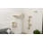 4-Piece Cat Wall Shelves Set with Scratching Post, DIY Wall Mounted Perches & Steps, Supports 22lbs for Space Saving