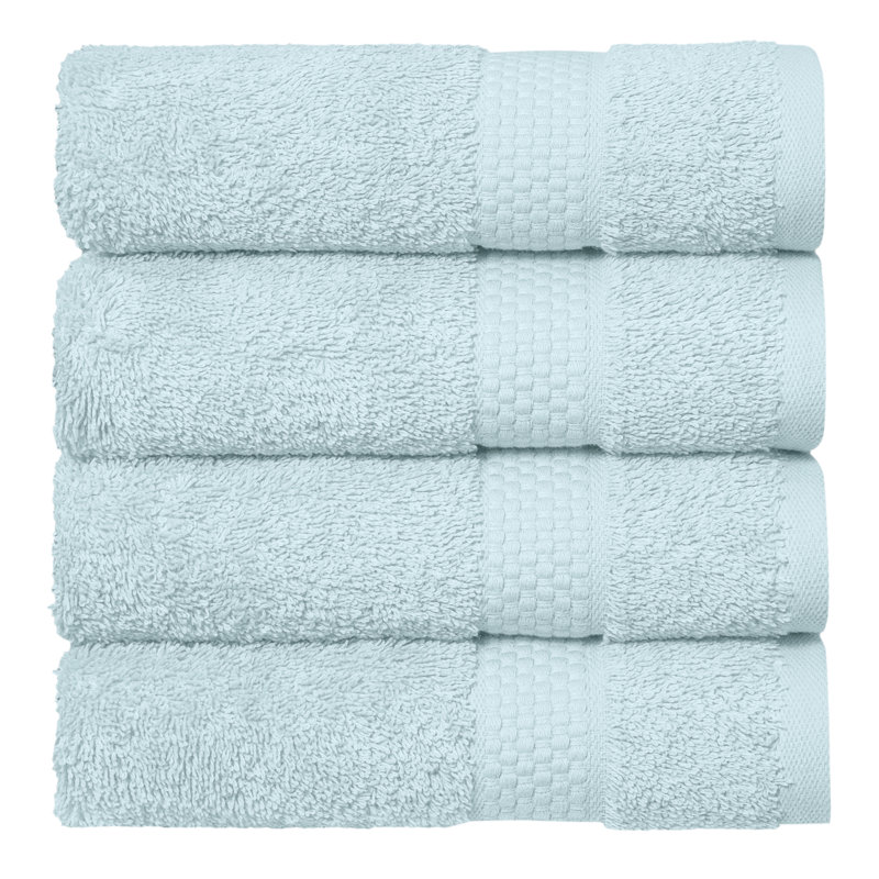 Essuie-mains en coton éponge Starlight, Bleu clair