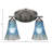 Zilo 2 Light Bath Bar Shown In Graphite Finish With 5.5" Fluted Italian Ice Glass-33705597-32968612