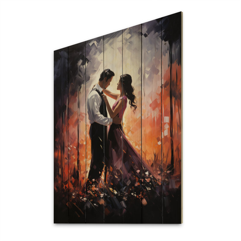 Romantic Dance Of Wedding Couple II, 40" H x 30" W x 0.78" D