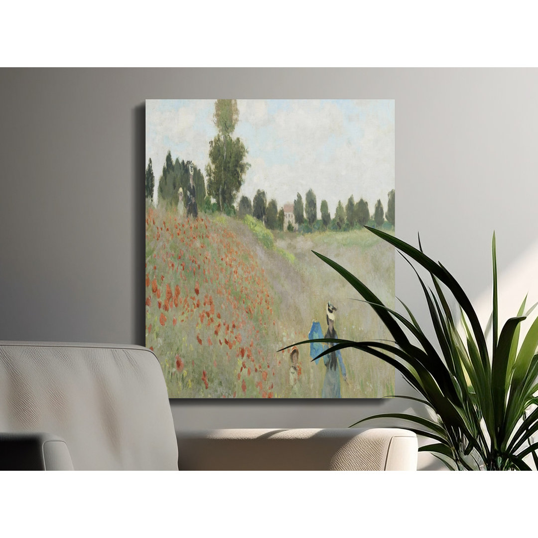 Classic Impressionist Poppy Field Wall Art