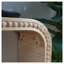 Console en bois naturel, table d'entrée de 59 po, table de style cascade courbée, console avec perles en bois, table d'entrée pour vestibule, couloir, salon, vestibule, couloir, bureau