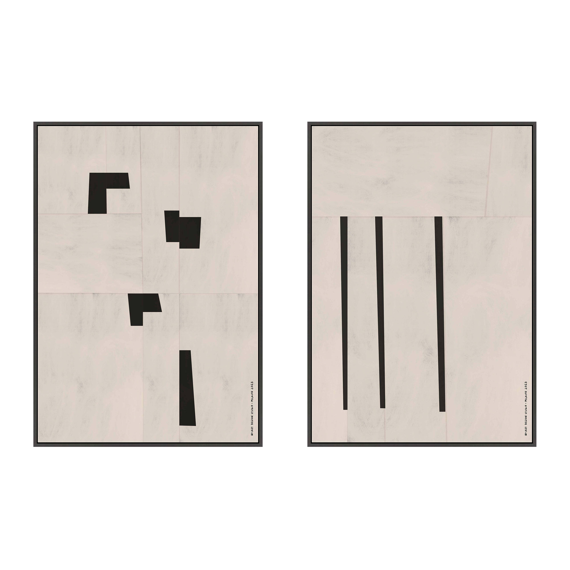 Scattered by Romina Gadler, 30" H x 21" W, Black Canvas Framed