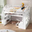 Lit mezzanine avec bureau et tablettes-668903206