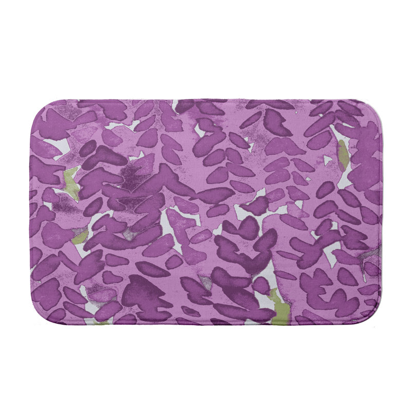 Lubbers Non-Slip Bath Mat, 17" W x 24" L, Purple