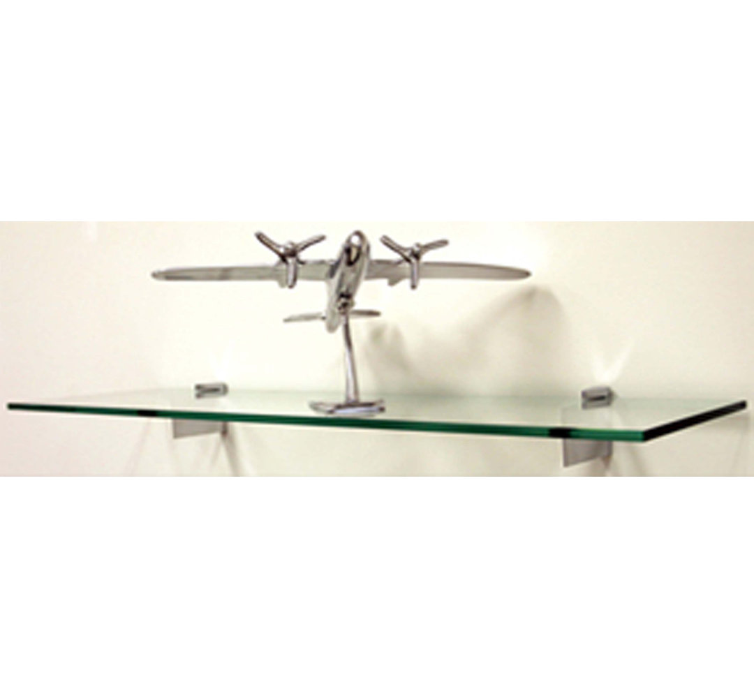 Zandra Glass Bracket Shelf Symple Stuff 