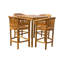 Ensemble bistro 5 pièces en bois de teck avec 4 chaises et une table de bar 35 po