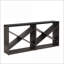 Table basse Farmhouse en forme de X, table de rangement noire extra longue de 70,87 pouces pour l'entrée de salon, conception divisée flexible-1409383142