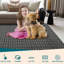 Lavable tapis 5 x 7 chambre de bébé contemporain Boho antidérapant, à poils courts, résistant aux taches, sans perte, facile à nettoyer, bureau bleu moderne-562193697