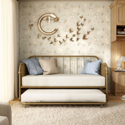 Twin Metal Daybed with Trundle by Rosalind Wheeler