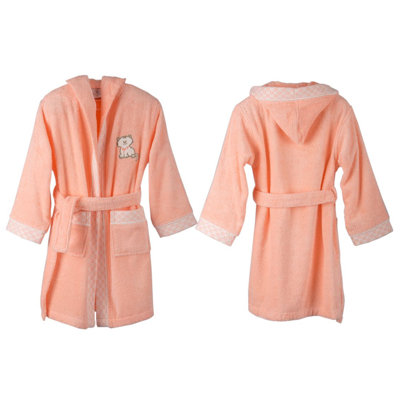 Broderick 100% Cotton Terry Cloth Gender Neutral Mid-Calf Bathrobe with Pockets and Hood