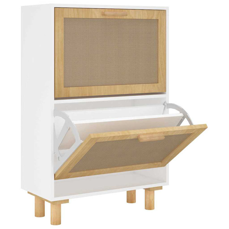 Flip Down Shoe Storage, White