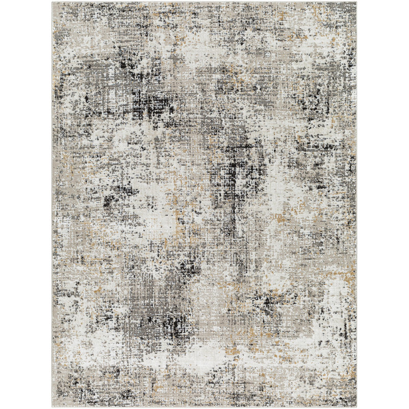 Sutley Abstract Indoor Rug, Rectangle 5'3" x 7'