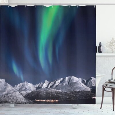 Sky Northern Night Norway Solar Single Shower Curtain -  East Urban Home, EAAE9961 39394653