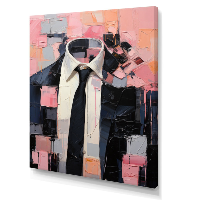 «Jaimarie Pink Fashion Man Chic I», reproduction d'art sur toile, H 40 po x l 30 po x P 1,5 po, Toile tendue