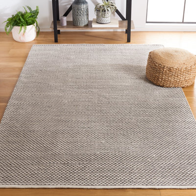 Cacilia Flat Weave Wool/Cotton Rug in Gray
