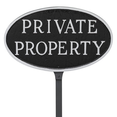 Private Property Sign with Lawn Stake