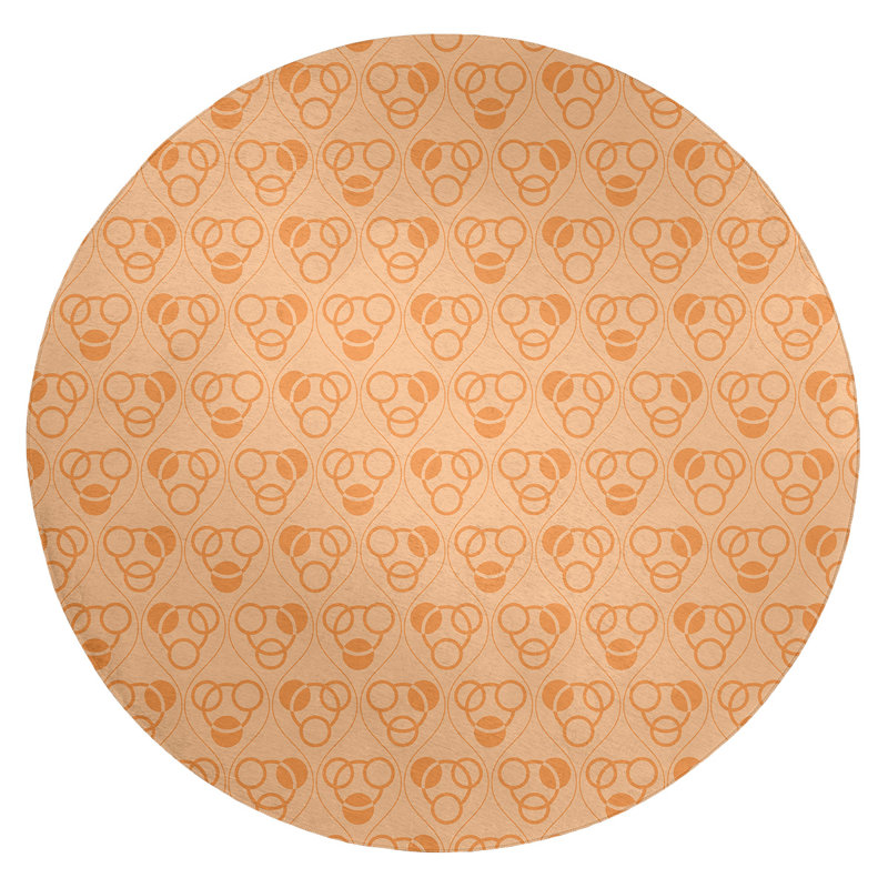 Chenille Geometric Indoor Rug, Round 5'