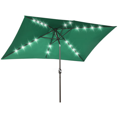 Parasol de marché rectangulaire lumineux 6 pi 4 po x 9 pi 8 po Mungo