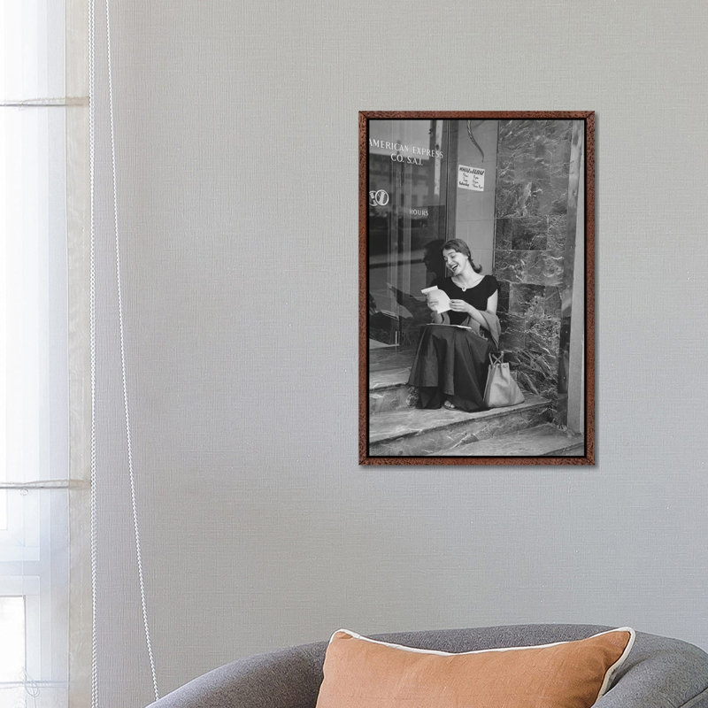 American Girl Series At American Express Office (Florence, Italy 1951) by Ruth Orkin - Print on Canvas