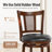 Avis 30" Traditional Bar Stool with Faux Leather Swivel Seat and Rattan Back Rubber Wood Frame (Set of 6)-1408486944