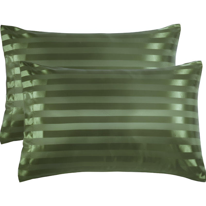 Synthea Luxurious Microfiber Pillow Covers Set of 2 - Soft, Durable & Stylish Pillowcases, Olive Green