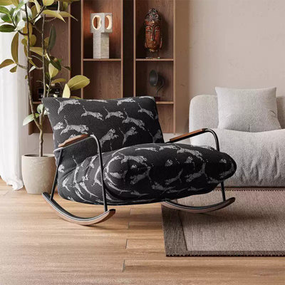 Chaise berçante rétro vintage