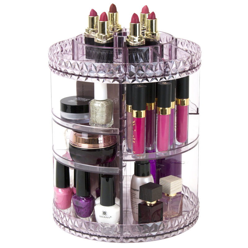 Organisateur de maquillage rotatif, Bleu