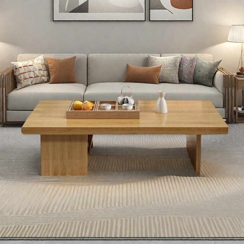 Simple log end table, 17.7" H x 51.2" L x 29.5" W