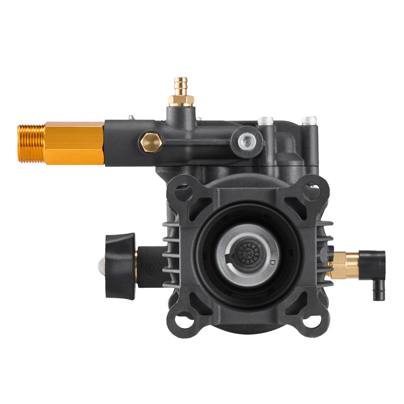 Pompe de laveuse à pression horizontale robuste 3500 PSI, remplacement de 2,5 GPM pour les moteurs à arbre 3/4 "- Ensemble complet avec buses