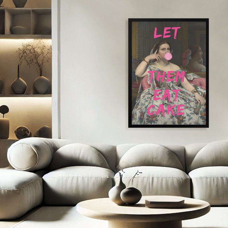 Pop Art & Retro "Let Them Eat Cake", reproduction d'art encadrée, H 20 po x l 16 po