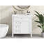 Meuble-lavabo de 30 po avec lavabo supérieur, meuble-lavabo moderne avec 2 tiroirs et tiroir escamotable, meuble-lavabo simple-969840320