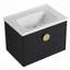 Meuble-lavabo à fermeture en douceur 28 po avec lavabo, pour petite salle de bain, (Kd-Packing)