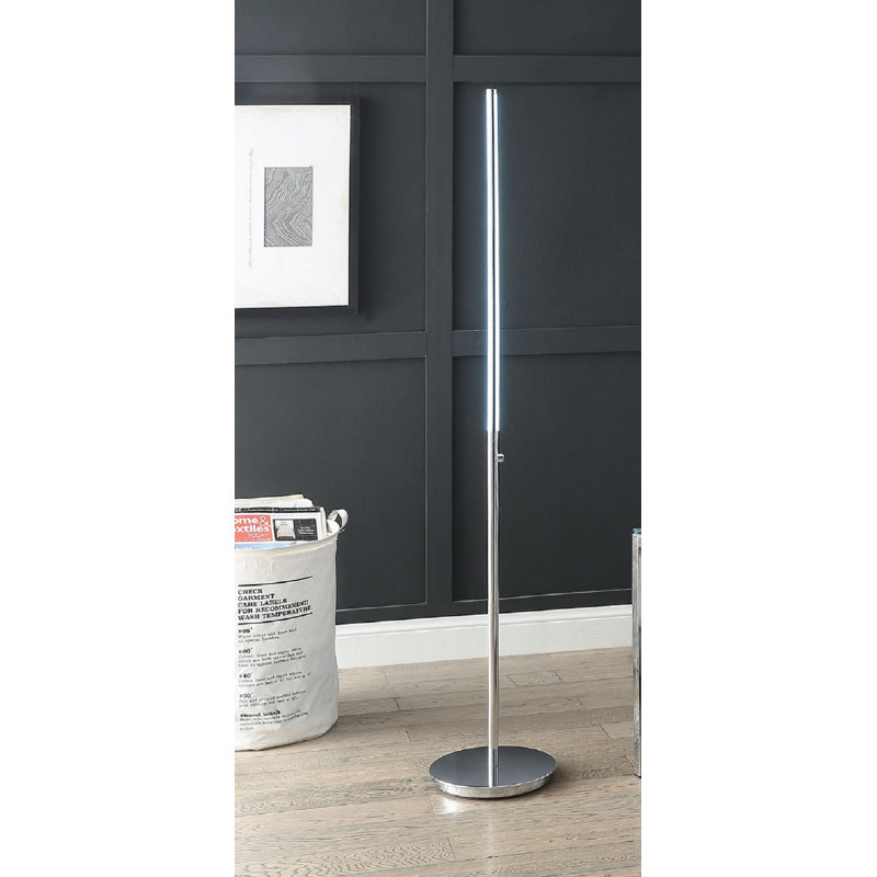 Isoa 60'' Polished LED Column Floor Lamp