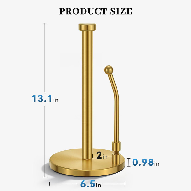 Paper Towel Holder, Gold