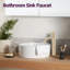 Grand robinet moderne en acier inoxydable à poignée simple pour lavabo