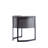 Corso Modern Vegan Leather Upholstered Metal Dining Arm Chair in Graphite-90543365