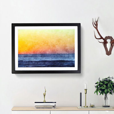 Orange Sunset Abstract - Framed Print