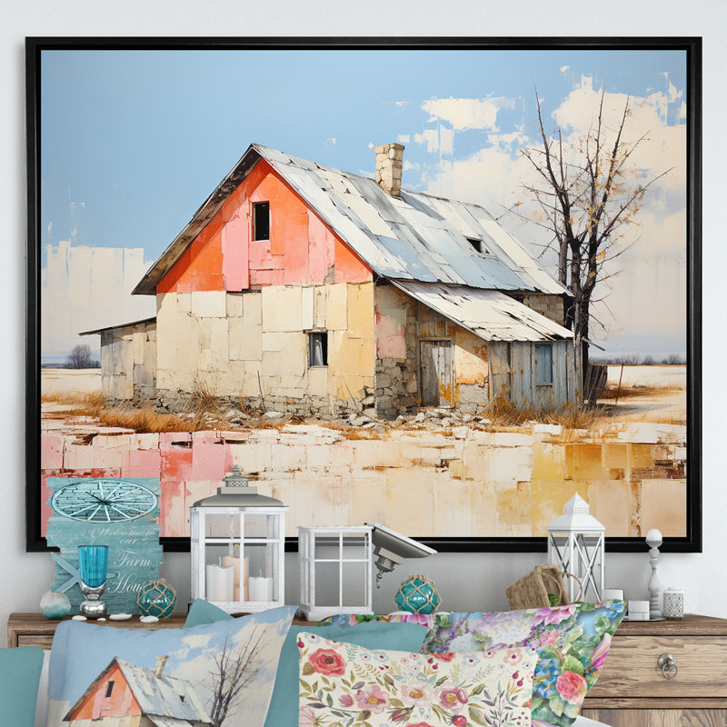 Impression sur toile Minimalisme, H 24 po x l 32 po x P 1 po, Cadre flottant noir