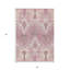 Tapis intérieur lavable ikat rose et ivoire 3 pi x 5 pi