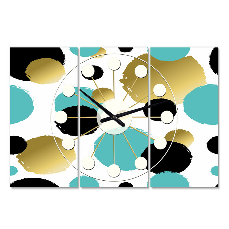 Horloge murale surdimensionnée des cercles Mid-Century