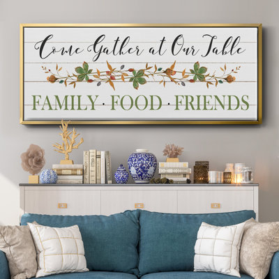 Feeding Friends I- Framed Canvas