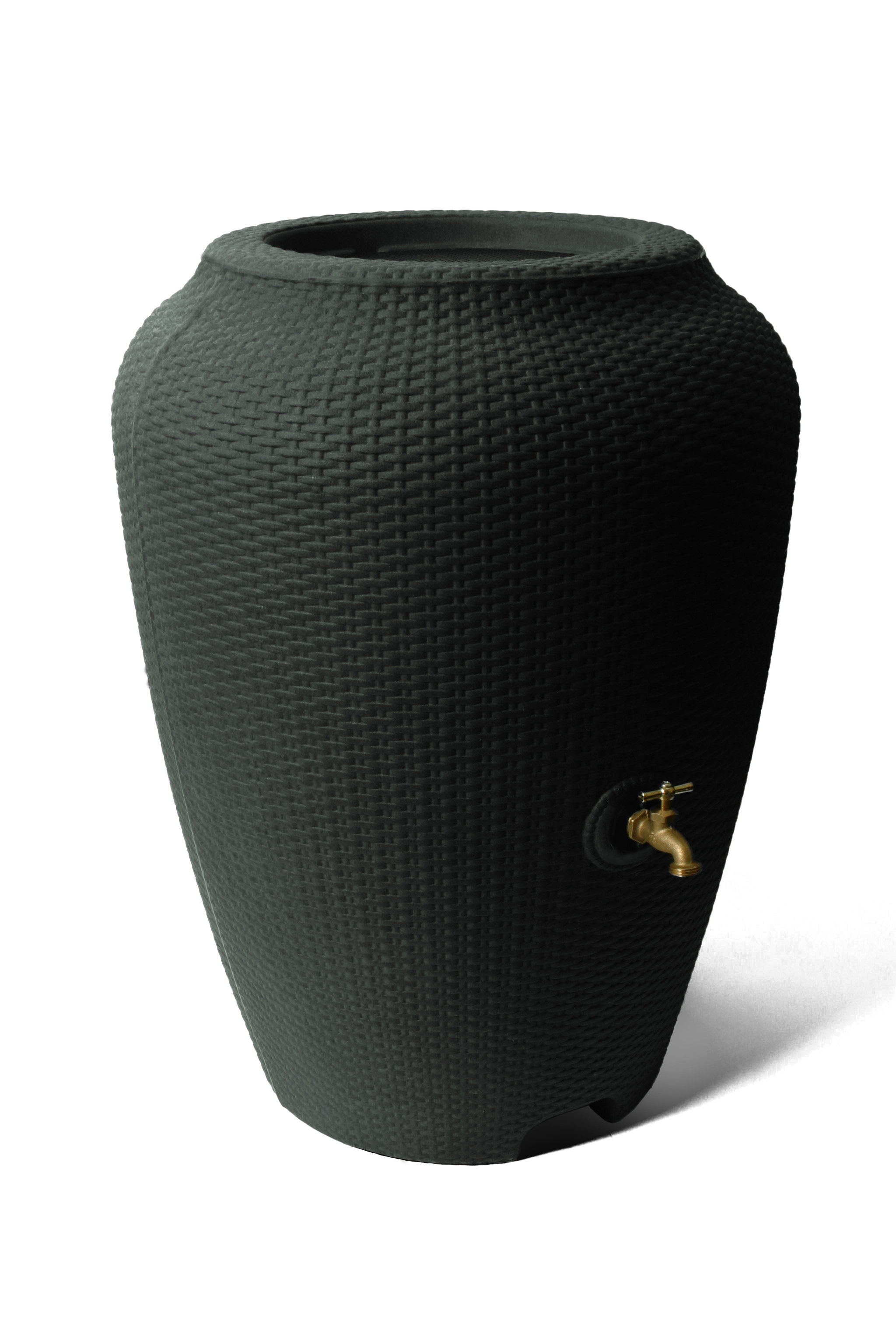 Algreen Wicker texture 50 Gallon Rain Barrel for Water Storage