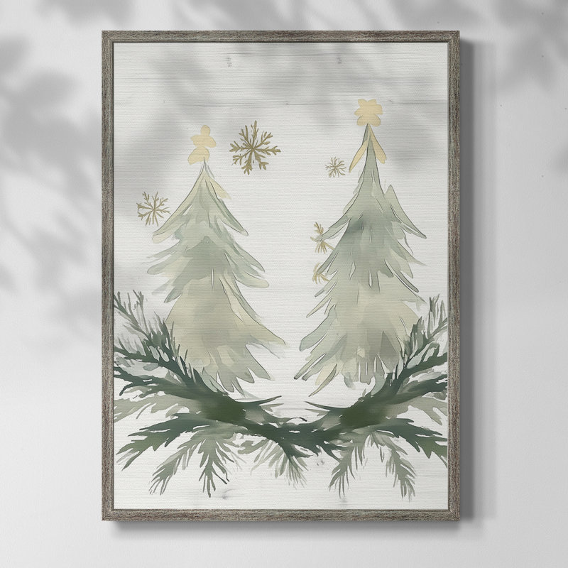 «Christmas Holiday Art», reproduction encadrée Ccclxxx - bois massif