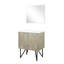 30 po Meuble-lavabo large avec surface en quartz blanc, miroir de 28 po, fonction silencieuse à fermeture silencieuse et comptoir au design fonctionnel, durable et durable-129907875