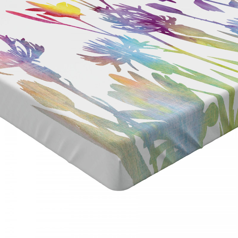 Microfiber Floral Fitted Sheet, Full Fitted Sheet