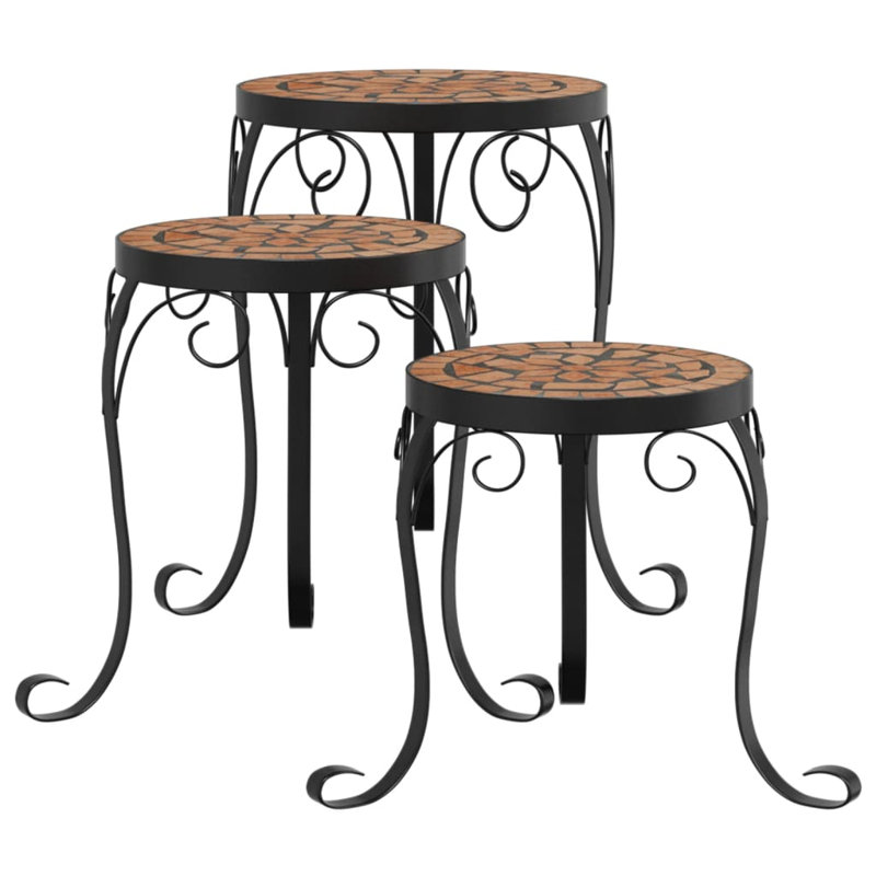 Antwone Round Outdoor Side Table , 0cm cm W cm D, Orange
