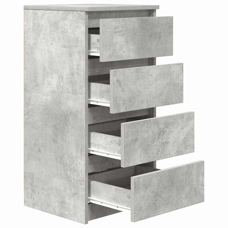 Sideboard 37.5X35x76 Cm Engineered Wood, Concrete Grey