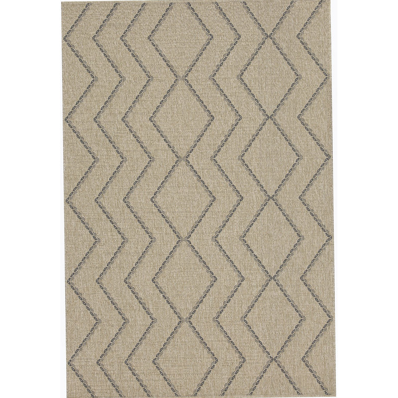 Earth Black Indoor/Outdoor Area Rug, Rectangle 5'3" x 7'3"