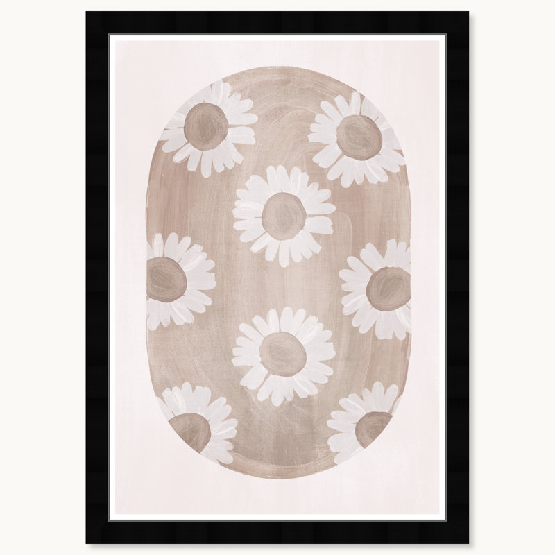 Floral délavé, Cadre noir